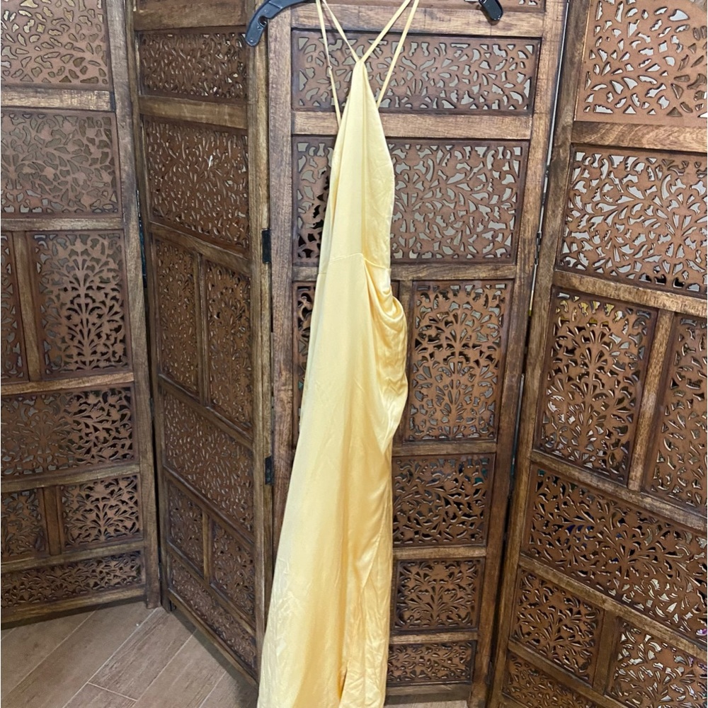 NEW NWT Reformation Natural Myla Silk Dress - Picture 5 of 6